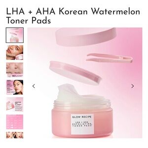 Glow Recipe LHA AHA Exfoliating Toner Pads New/Unopened